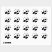 サッカーボールとシューズ ラウンドシール (シート)