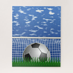 サッカーボールとネット ジグソーパズル