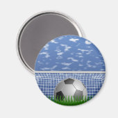サッカーボールとネット マグネット (正面/裏面)