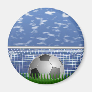 サッカーボールとネット マグネット