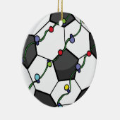 サッカーボールとホリデーライトオーナメント セラミックオーナメント (右)