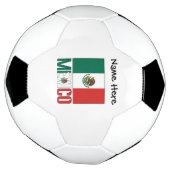 サッカーボールとメキシコ国旗 サッカーボール (回転)