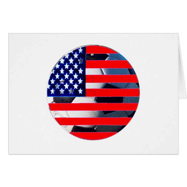 サッカーボールと米国国旗2博物館ザズレ白 – C (正面横)