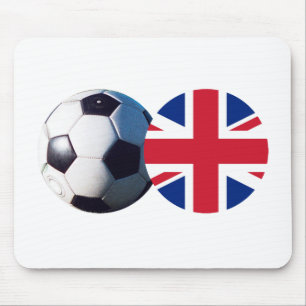 サッカーボールと英国国旗博物館ザズレ マウスパッド