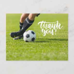 サッカーボールと言葉ありがとう ポストカード