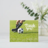 サッカーボールと言葉ありがとう  ポストカード (スタンド正面)