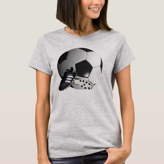 サッカーボールと靴 Tシャツ (正面)