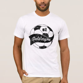 サッカーボールに名前と背番号を入れよう Tシャツ