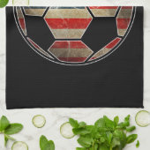 サッカーボールに関するアメリカ国旗 – サッカーボール国旗 キッチンタオル (折り畳み)