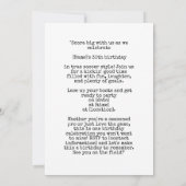 サッカーボールのある緑の30歳の誕生日カード 招待状 (裏面)