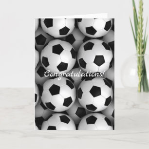 サッカーボールのお祝いの多く カード
