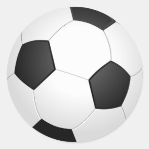 サッカーボールのイラストレーションシール ラウンドシール