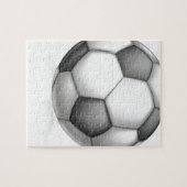 サッカーボールのイラストレーション ジグソーパズル (横)