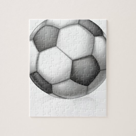 サッカーボールのイラストレーション ジグソーパズル (縦)