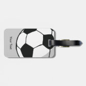 サッカーボールのイラストレーション ラゲッジタグ (裏面横)
