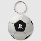 サッカーボールのキーチェーンのモノグラム キーホルダー (正面)