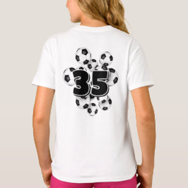 サッカーボールのグループのキッズジャージー番号 Tシャツ