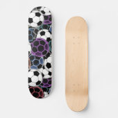 サッカーボールのコラージュ スケートボード (正面)