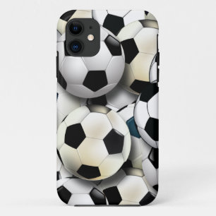 サッカーボールのコラージュ iPhone 11 ケース