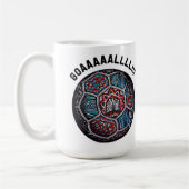 サッカーボールのゴール コーヒーマグカップ (左)