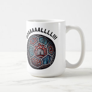 サッカーボールのゴール コーヒーマグカップ