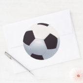 サッカーボールのシール ラウンドシール (封筒)