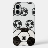 サッカーボールのスカッフ式モノグラム Case-Mate iPhoneケース (裏面)