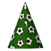 サッカーボールのスポーツパターンパーティーおもしろいハット パーティーハット (裏面)