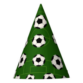 サッカーボールのスポーツパターンパーティーおもしろいハット パーティーハット