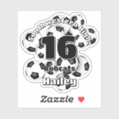 サッカーボールのチームパーソナライズされたスピリット シール (シート)