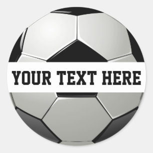 サッカーボールのチーム名カスタムを独自に作成 ラウンドシール