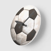 サッカーボールのチーム・スポーツのゲーム ラウンド壁時計 (傾斜)