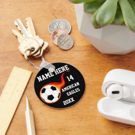 サッカーボールのパーソナライズされたキーチェーン キーホルダー