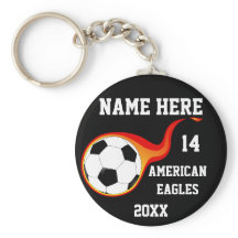 サッカーボールのパーソナライズされたキーチェーン