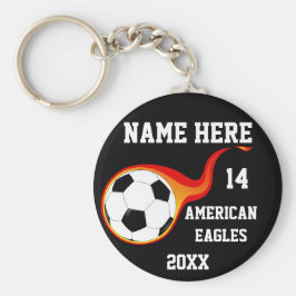 サッカーボールのパーソナライズされたキーチェーン キーホルダー