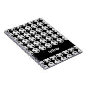 サッカーボールのパーソナライズなノート ノートブック (右側)