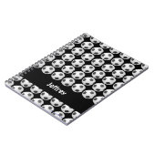 サッカーボールのパーソナライズなノート ノートブック (左側)