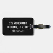 サッカーボールのパーソナライズなモノグラムのカスタムなラベル ラゲッジタグ (裏面横)