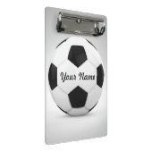 サッカーボールのパーソナライズな名前 ミニクリップボード (アングル)
