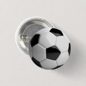 サッカーボールのピン/ボタン – スポーツファン！ 缶バッジ (正面&裏面)