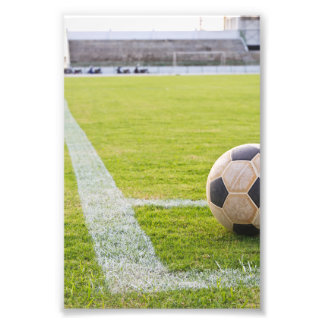 サッカーボールのフィールド線 フォトプリント           