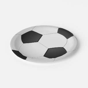 サッカーボールのフットボールのイラストレーションの紙皿 ペーパープレート