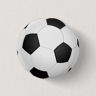 サッカーボールのフットボールのイラストレーションボタン 缶バッジ