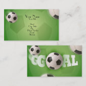 サッカーボールのフットボールのゴール-名刺 名刺 (正面/裏面)