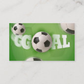 サッカーボールのフットボールのゴール-名刺 名刺 (裏面)