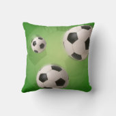 サッカーボールのフットボールのゴール-枕 クッション (裏面)