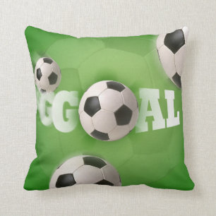 サッカーボールのフットボールのゴール-枕 クッション