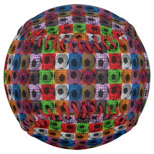 サッカーボールのポップアート ソフトボール