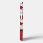 サッカーボールのモノグラム赤黒のパターン Case-Mate iPhoneケース (裏面 / 右)