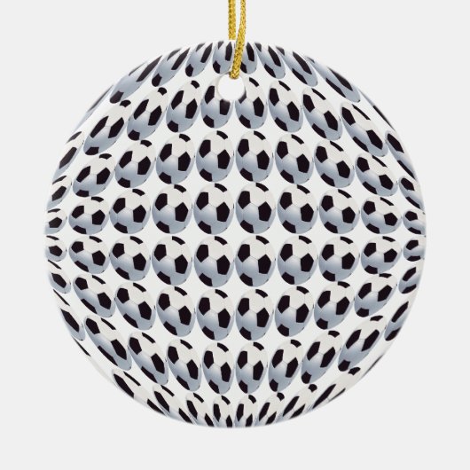 サッカーボールの世界の陶磁器のオーナメント セラミックオーナメント (正面)